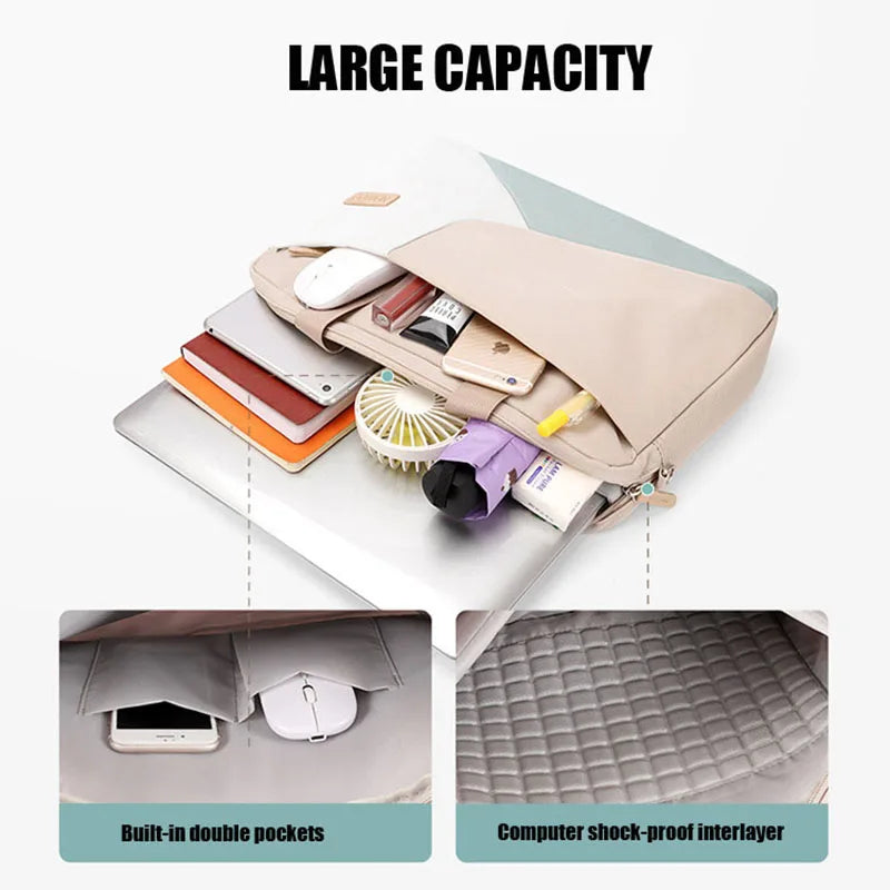 Xnyocn Laptop Sleeve Bag 15.6 inch Durable Briefcase Handle Bag