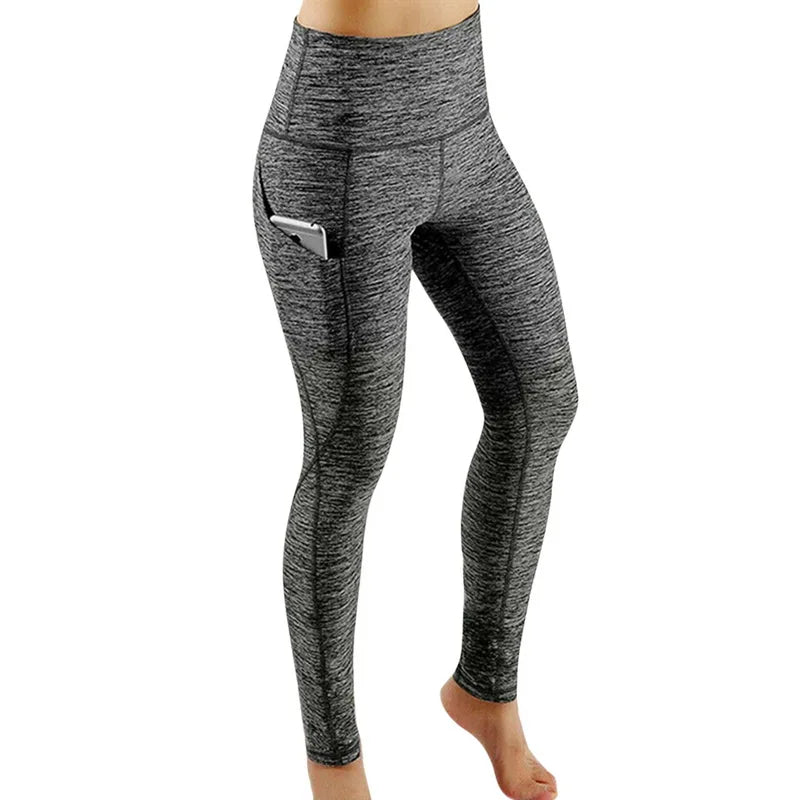 Winter Tummy Control Solid Color High Waist Women Fitness Leggings