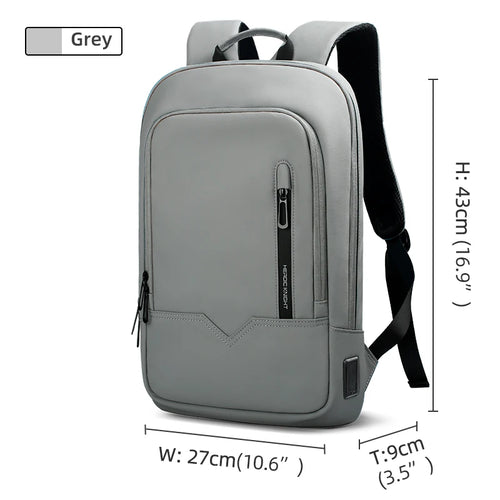 Heroic Knight Men Business Backpack Slim Waterproof 14" Laptop Bag