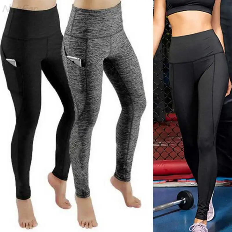 Winter Tummy Control Solid Color High Waist Women Fitness Leggings