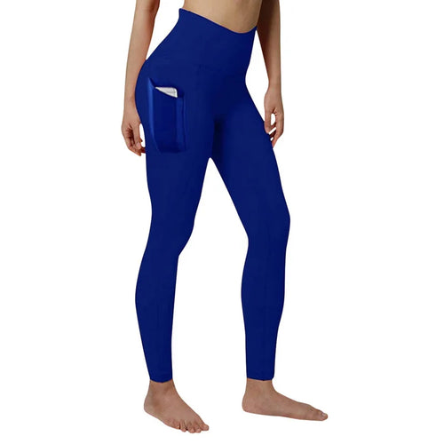 Winter Tummy Control Solid Color High Waist Women Fitness Leggings