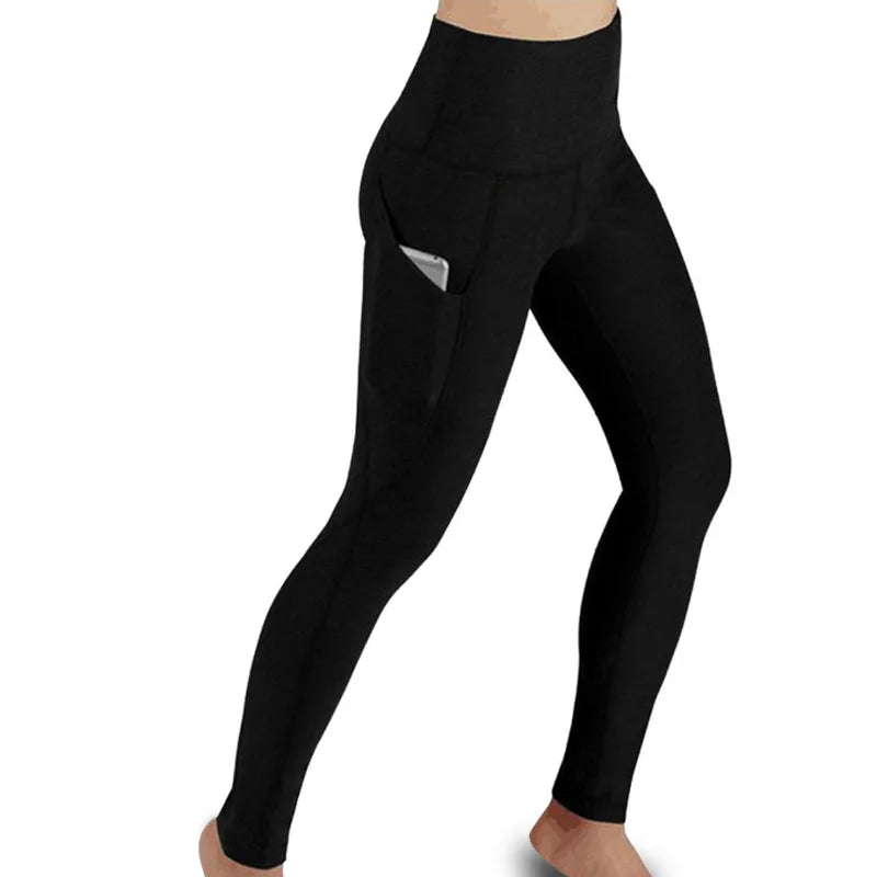 Winter Tummy Control Solid Color High Waist Women Fitness Leggings