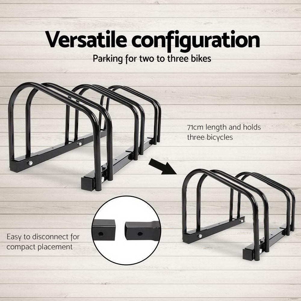 Weisshorn 3 Bike Stand Rack Bicycle Storage Floor Parking Holder