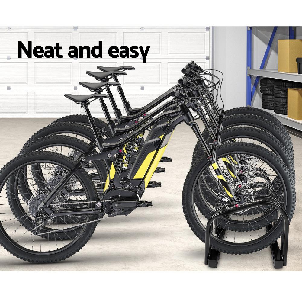 Weisshorn 4 Bike Stand Rack Bicycle Storage Floor Parking Holder