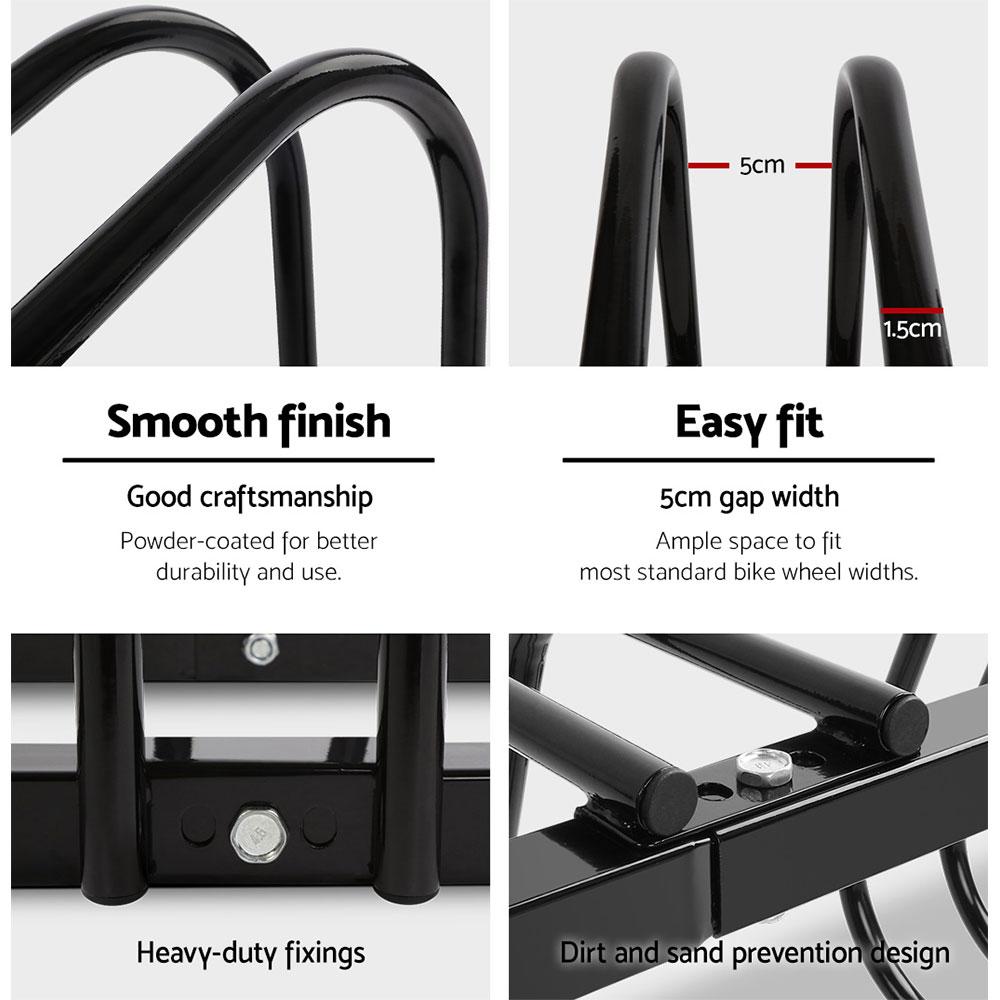 Weisshorn 4 Bike Stand Rack Bicycle Storage Floor Parking Holder