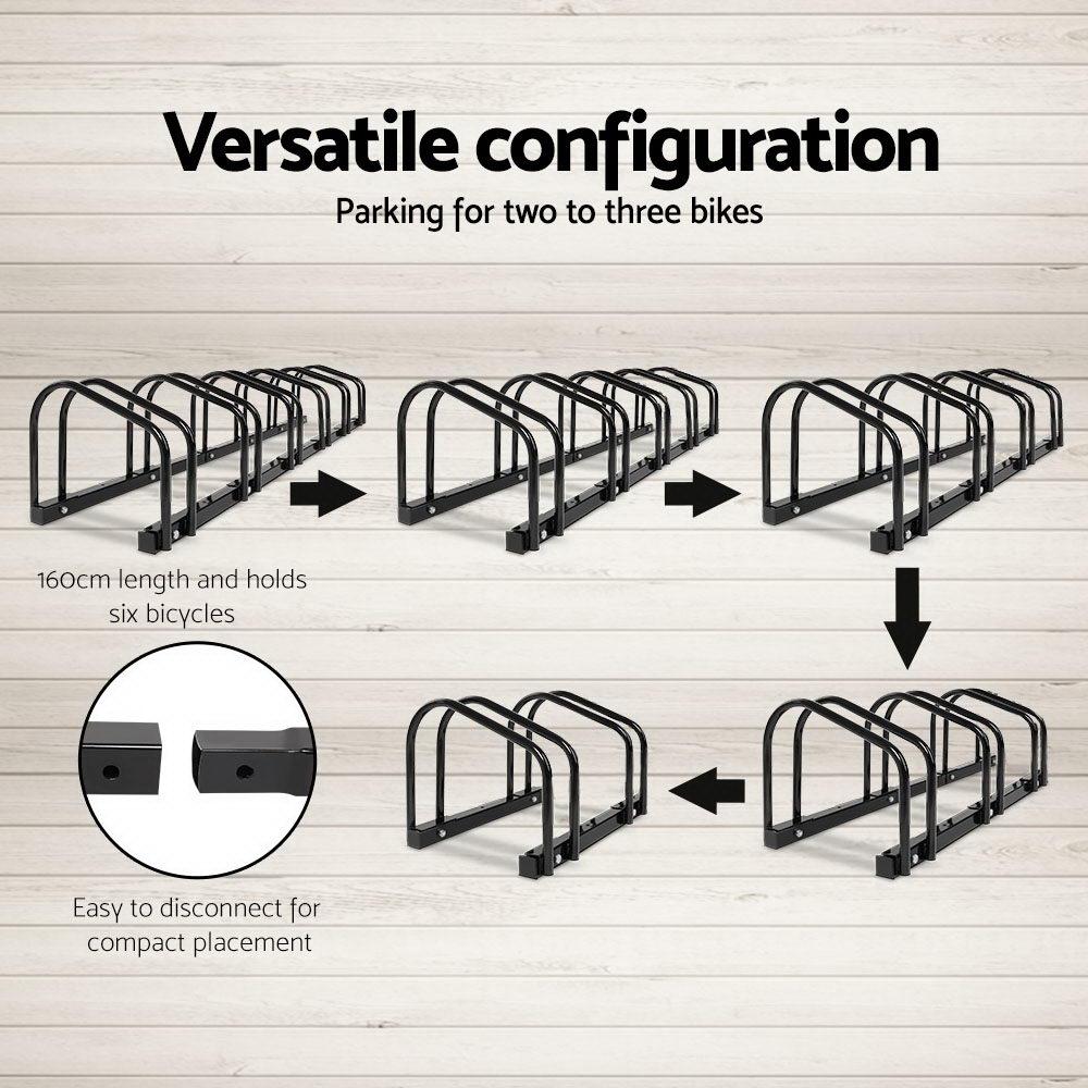 Weisshorn 6 Bike Stand Rack Bicycle Storage Floor Parking Holder