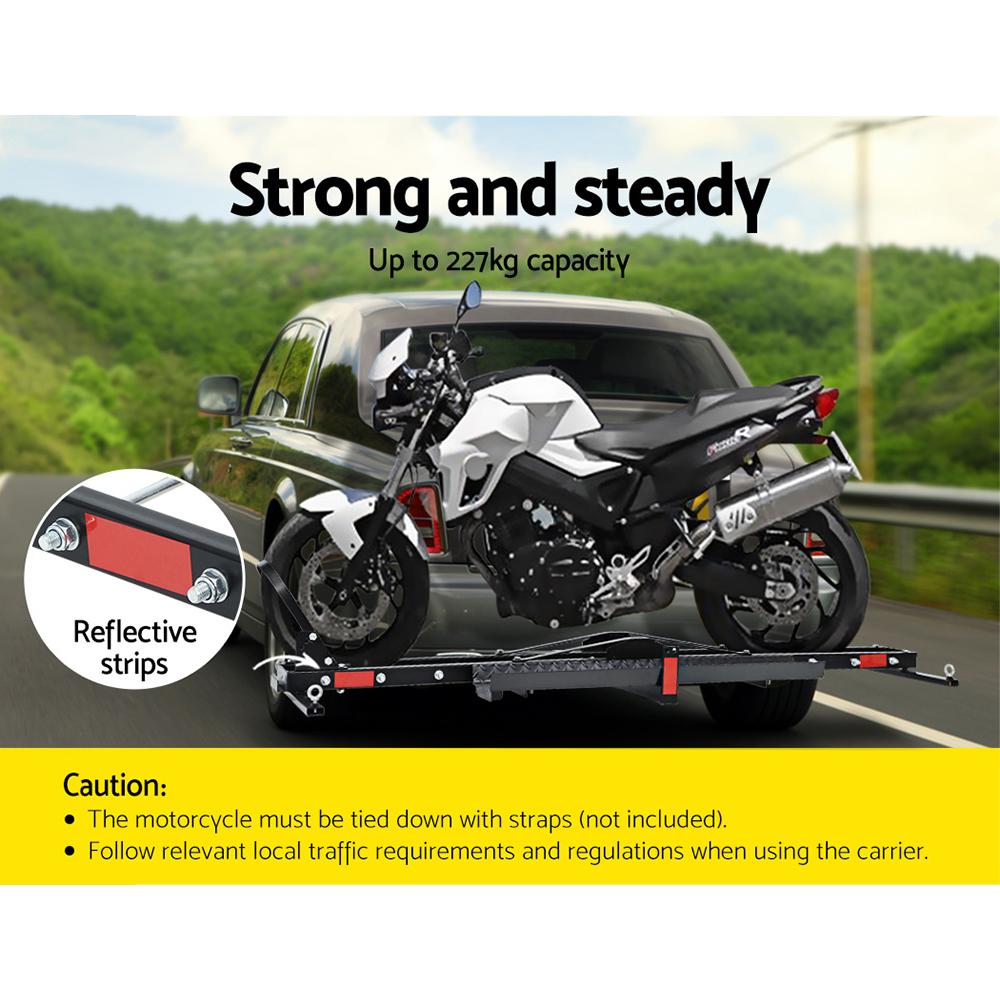 Giantz Motorcycle Motorbike Carrier Rack Arm Dirt Bike Ramp 2"Towbar