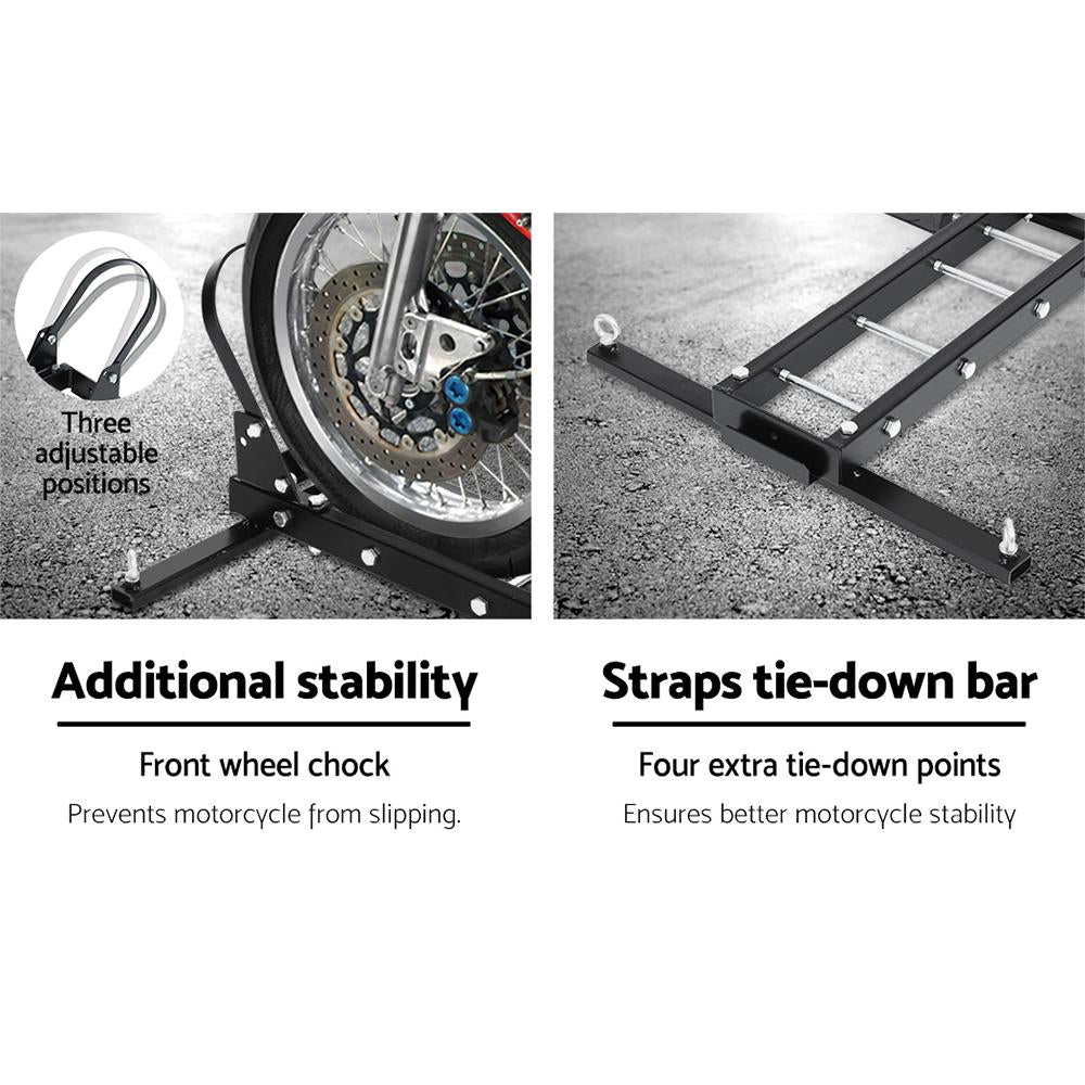Giantz Motorcycle Motorbike Carrier Rack Arm Dirt Bike Ramp 2"Towbar