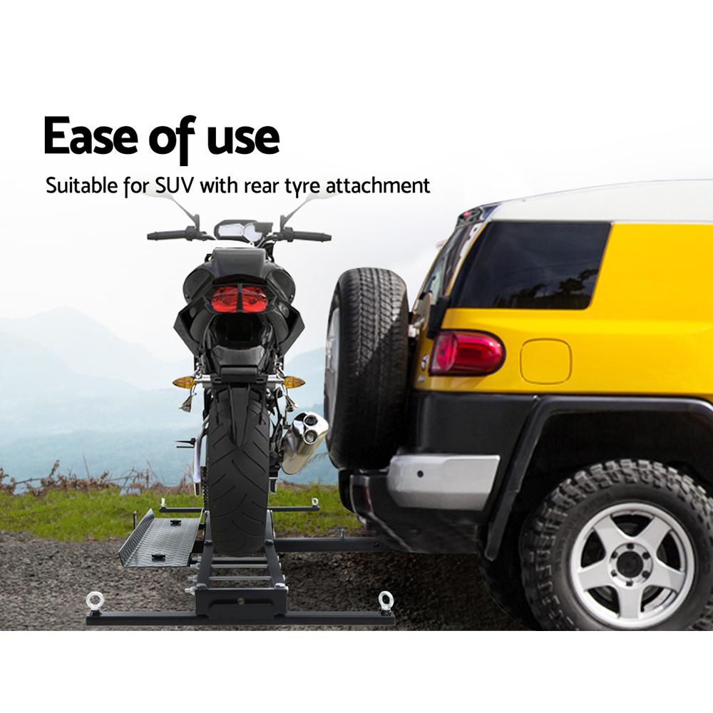 Giantz Motorcycle Motorbike Carrier Rack Arm Dirt Bike Ramp 2"Towbar