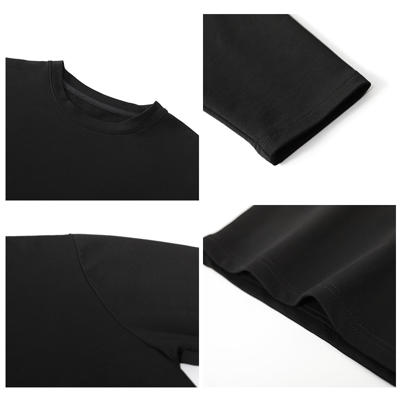 Chic Ven Spring Autumn Women's Solid Color Loose Long Sleeve T-shirt