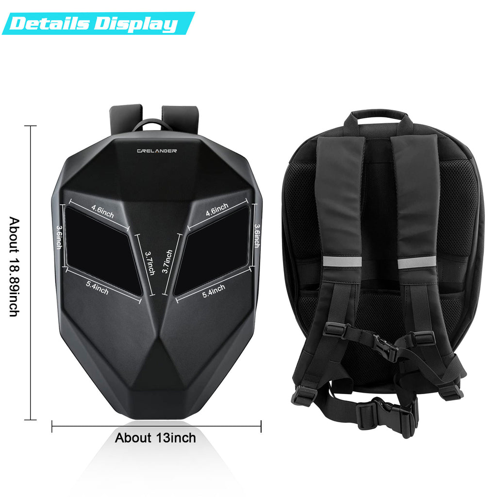 Crelander Led Knight Backpack With Eye Motorcycle Helmet Bluetooth App