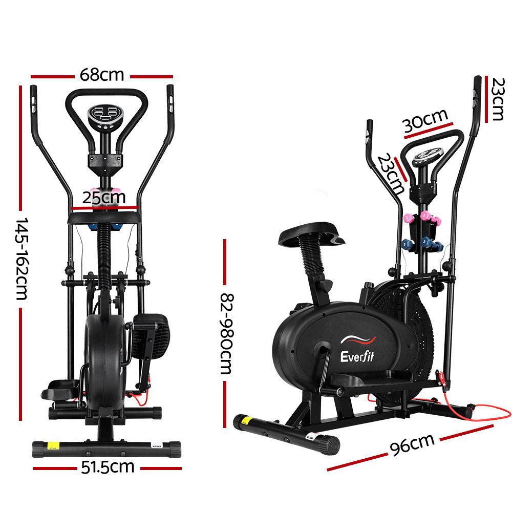 Everfit Exercise Bike 6 in 1 Elliptical Cross Trainer Home Gym Indoor