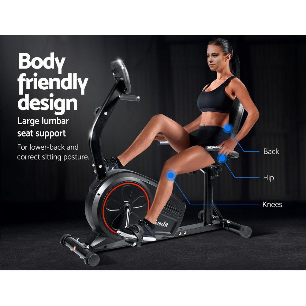 Everfit Exercise Bike Magnetic Recumbent Indoor Cycling Home Gym