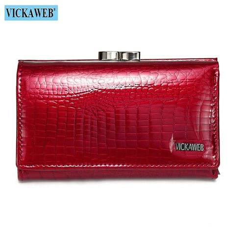 Free Gift Women Genuine Leather Short Wallet Female Fashion Purses
