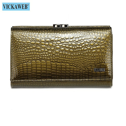 Free Gift Women Genuine Leather Short Wallet Female Fashion Purses