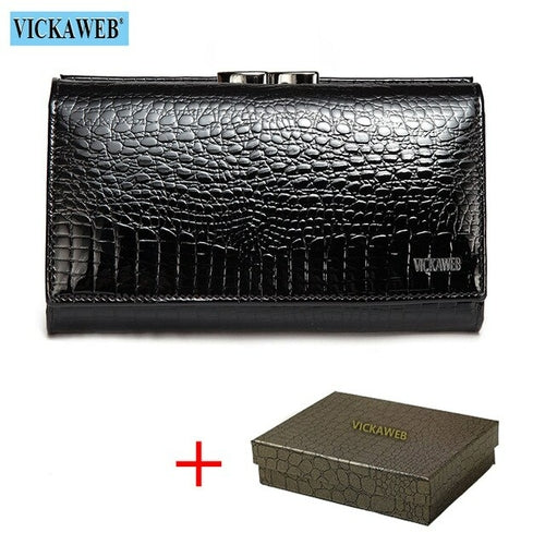 Free Gift Women Genuine Leather Short Wallet Female Fashion Purses