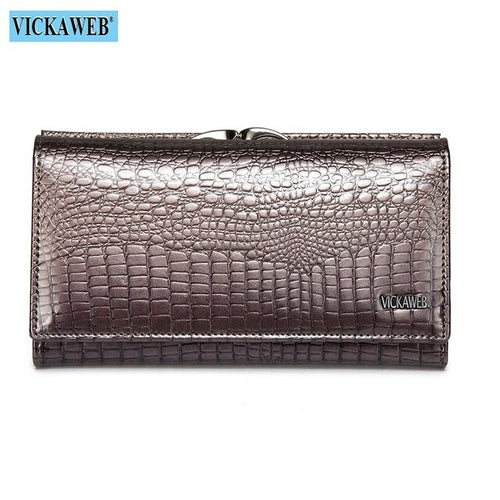 Free Gift Women Genuine Leather Short Wallet Female Fashion Purses