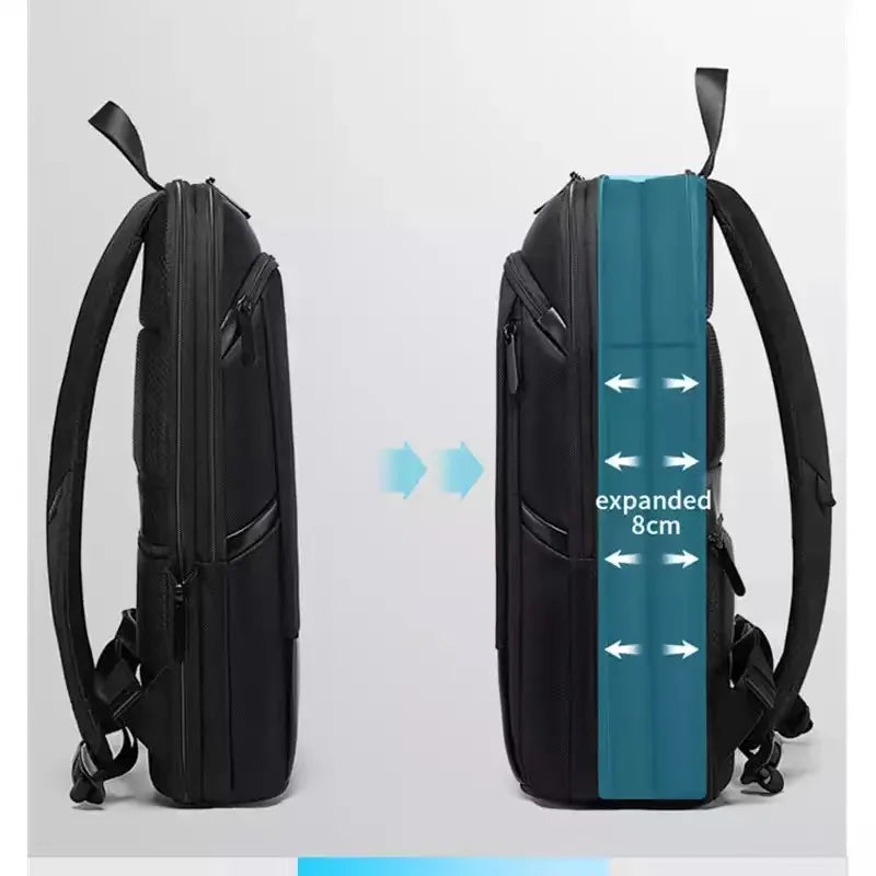 BANGE Slim Men Business Expandable Waterproof 15.6" Laptop Backpack