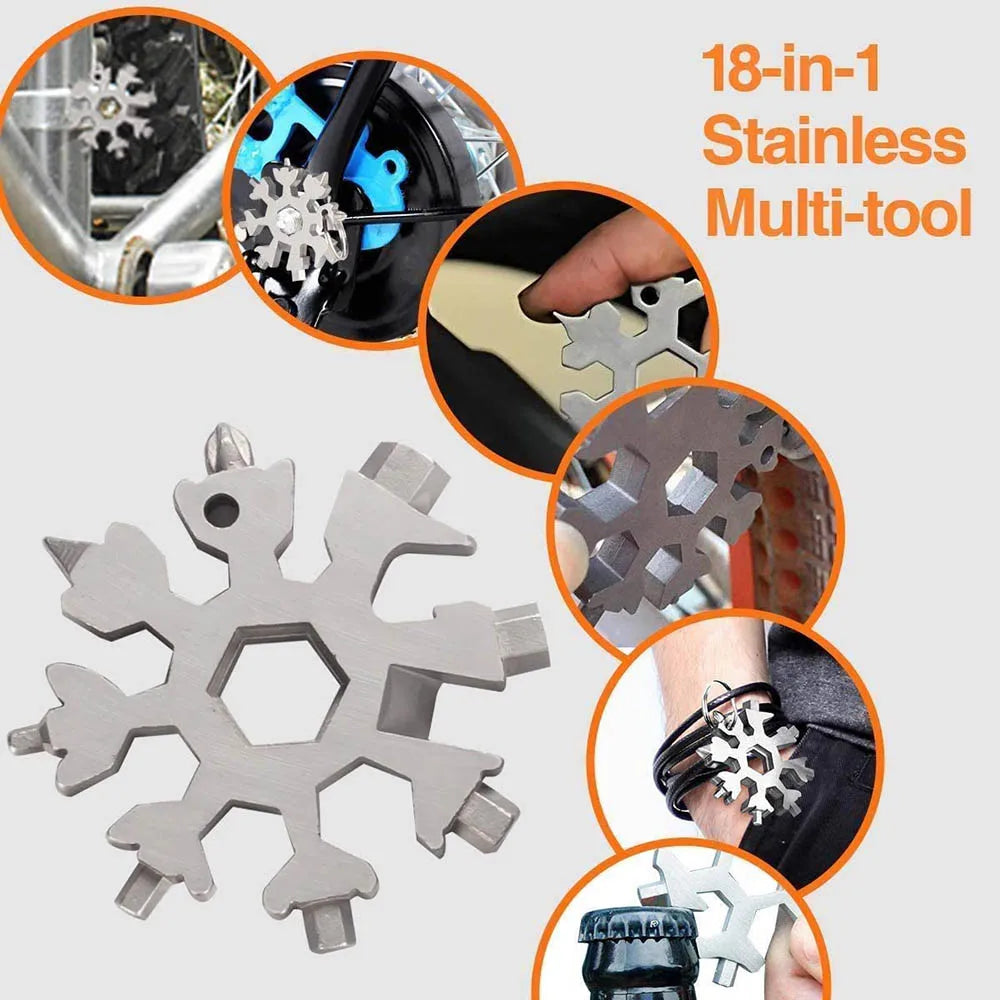 18-in-1 Snowflake Multi Tool Outdoor Camping Travel Camping Adventure