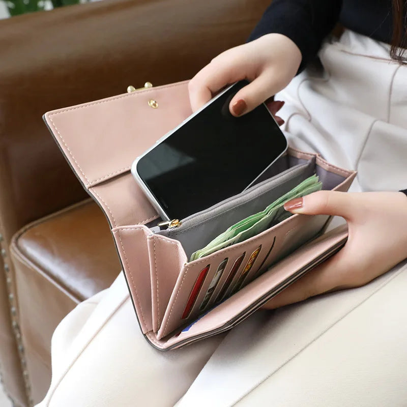 2023 Brand Luxury Women Wallet Long Purse Clutch Large Capacity Female