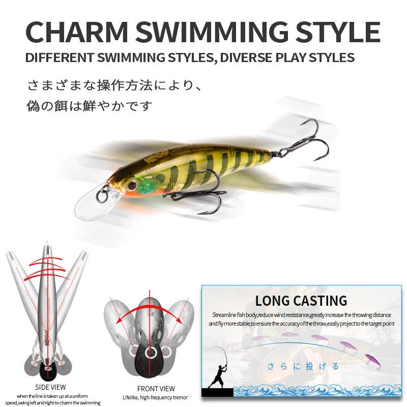 BEARKING Squad Minnow 95mm 14.8g 65mm 6g Tungsten weight system SP