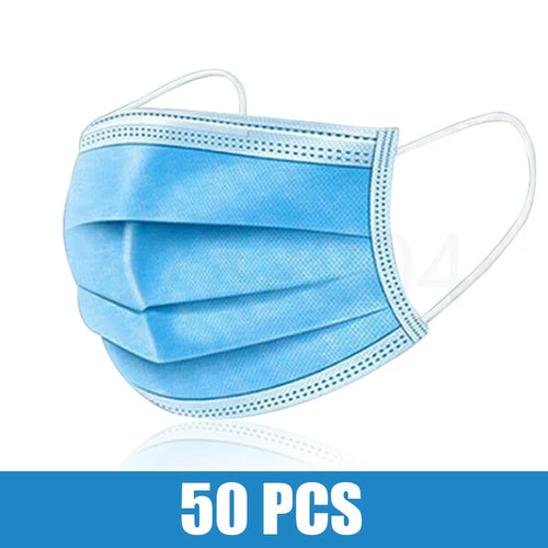 10/50/100/200PCS Disposable Mask Earloop Pink Bule Black White Mouth