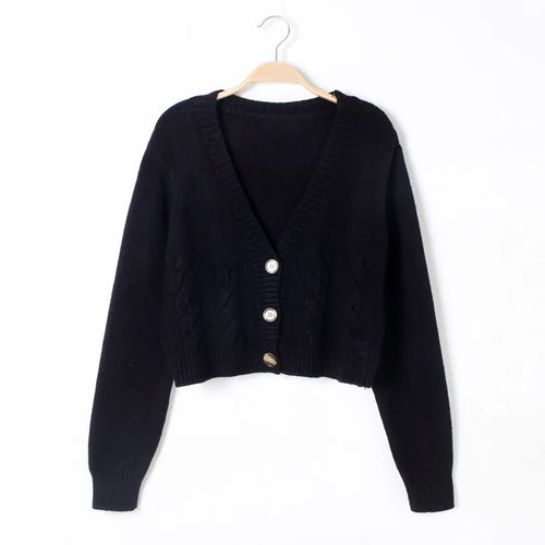 Short style high-waisted slim plastic sweater women 2023 spring new