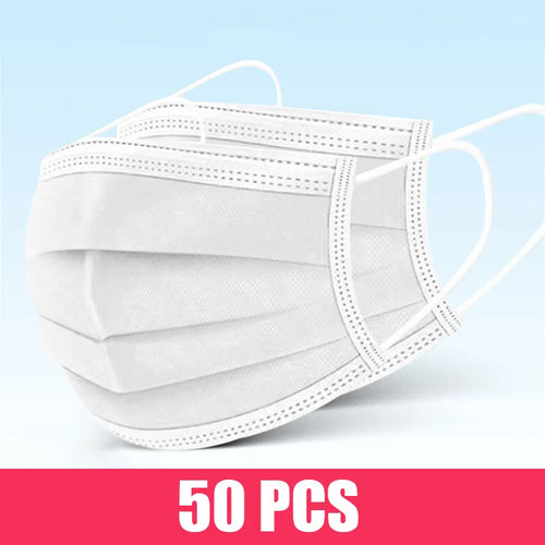 10/50/100/200PCS Disposable Mask Earloop Pink Bule Black White Mouth