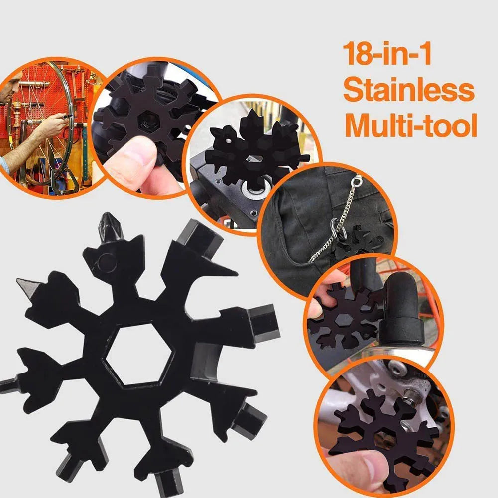 18-in-1 Snowflake Multi Tool Outdoor Camping Travel Camping Adventure