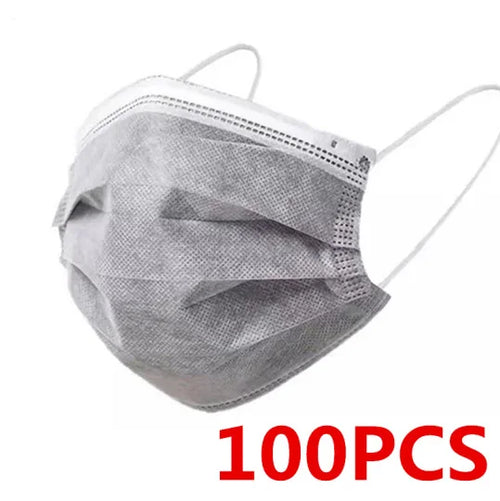 10/50/100/200PCS Disposable Mask Earloop Pink Bule Black White Mouth