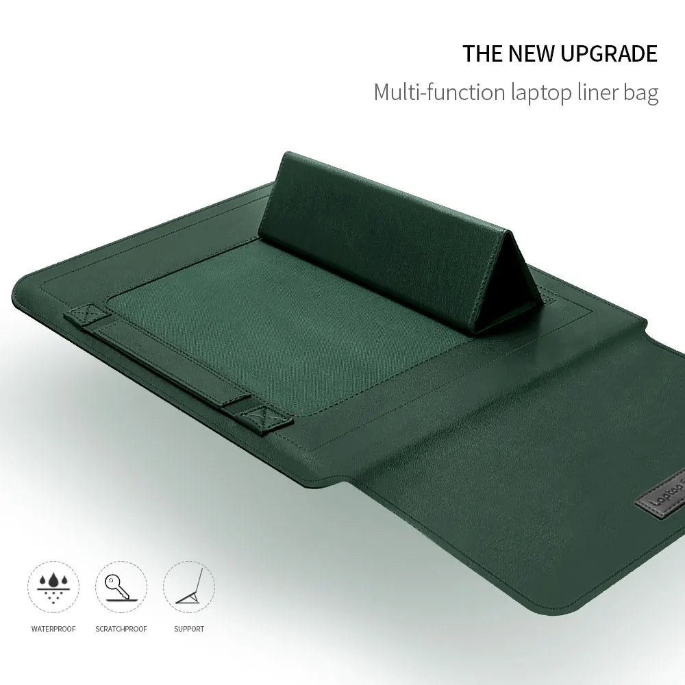 PU Stand Cover For Macbook Pro 16 Case 2023 M3 Laptop Sleeve For