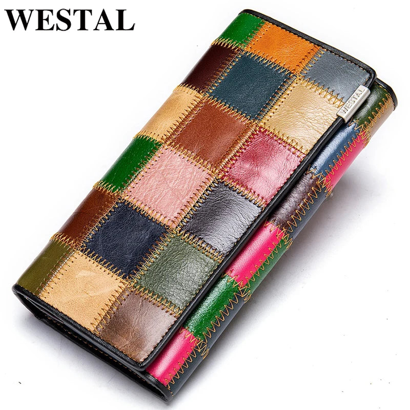 WESTAL Women's Purse Leather Wallet for Women Boho Purses Coins and