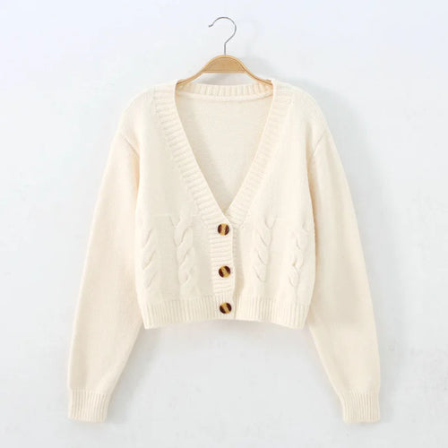 Short style high-waisted slim plastic sweater women 2023 spring new