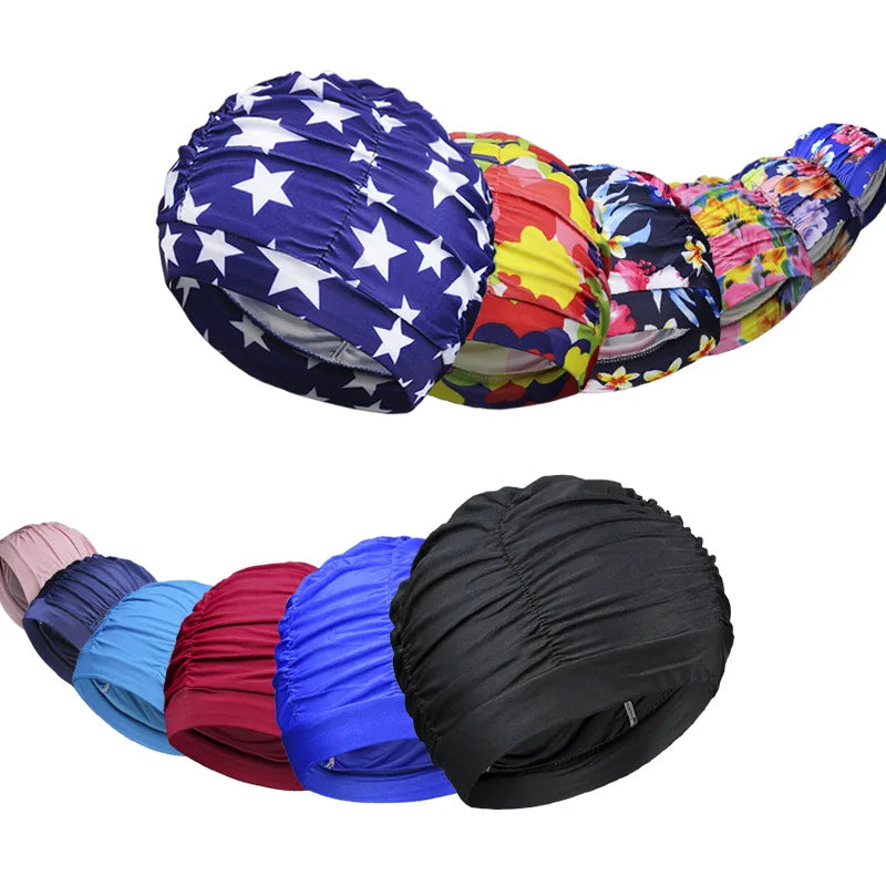 New Solid Color Long Hair Women Men Swim Pool Seaside Water Sports