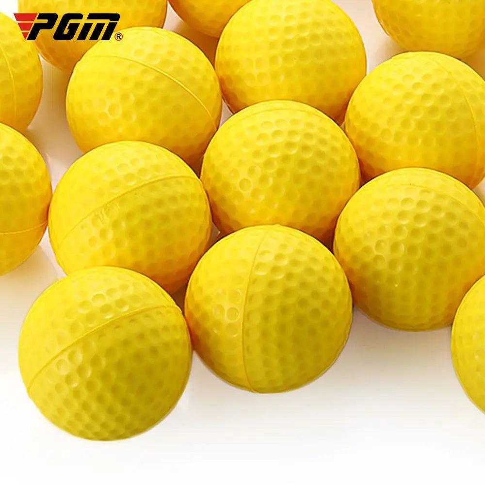 10Pcs Yellow PU Foam Golf Balls Sponge Elastic Indoor Outdoor Practice
