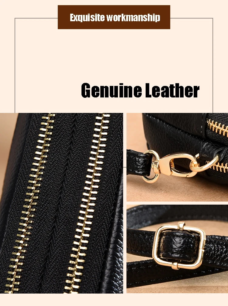 Small Crossbody Bag Sac a Main 100% Genuine Leather Women Tote