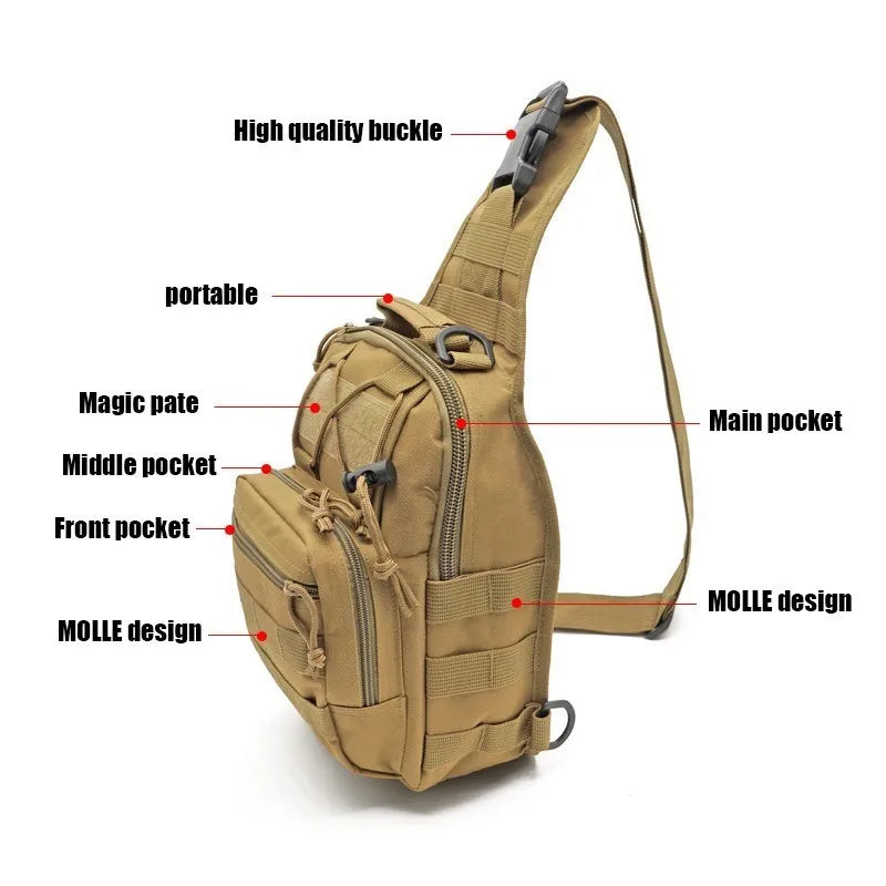 Tactical Shoulder Backpack Rover EDC Outdoor CCW Sling Bag Waterproof