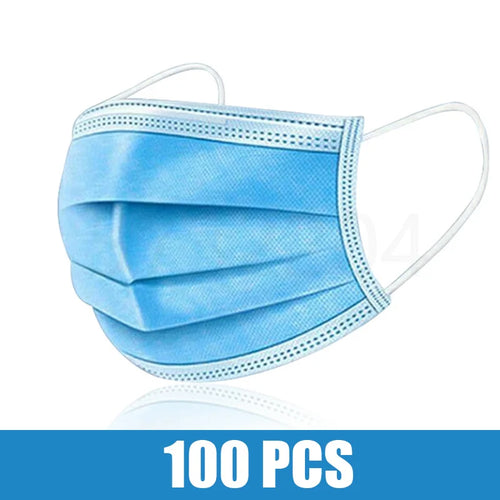 10/50/100/200PCS Disposable Mask Earloop Pink Bule Black White Mouth