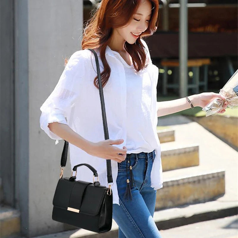 Hot Sale Flap Sling Shoulder Bags for Women Solid Color Crossbody