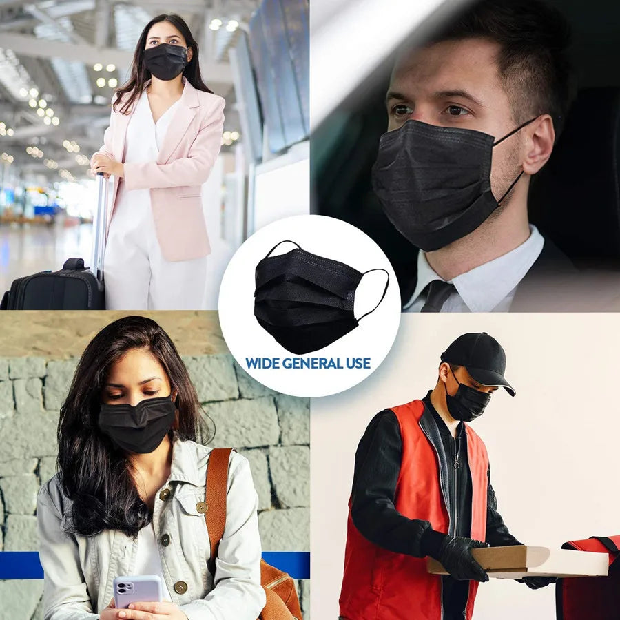 10/50/100/200PCS Disposable Mask Earloop Pink Bule Black White Mouth