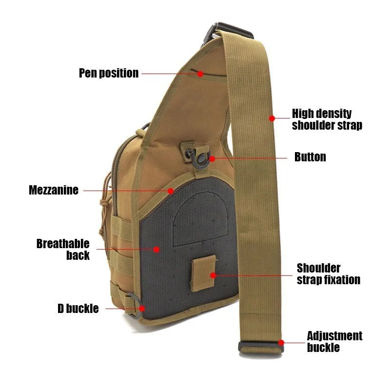 Tactical Shoulder Backpack Rover EDC Outdoor CCW Sling Bag Waterproof