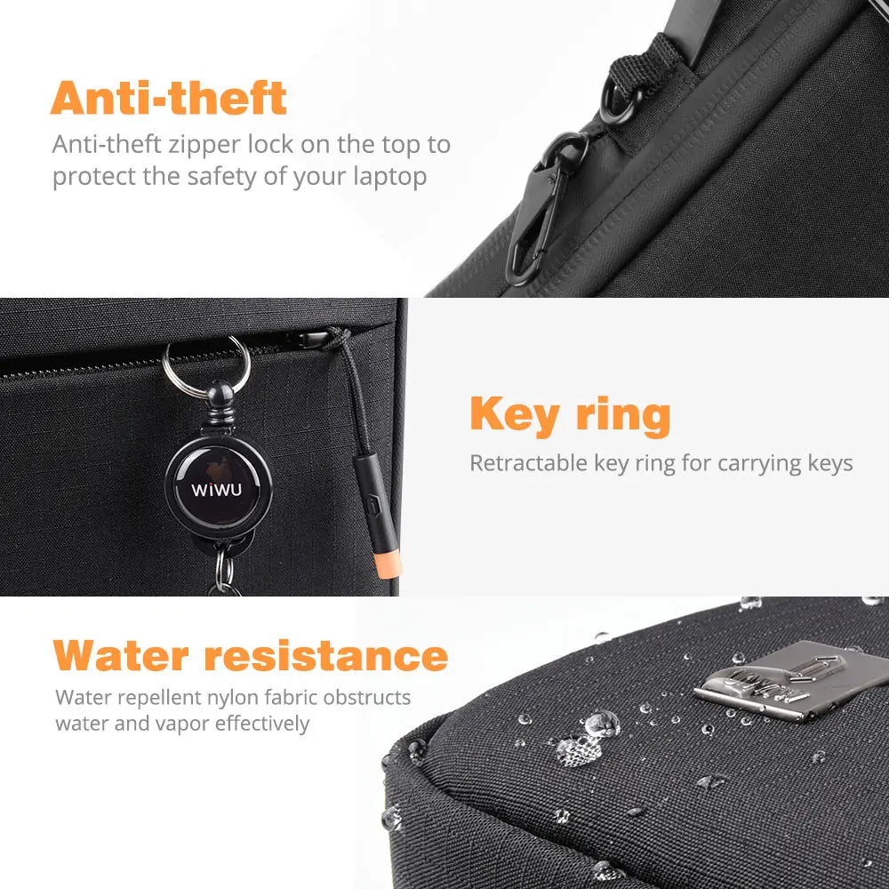 WIWU New Portable Laptop Sleeve 13 14 Double Layer Laptop Bag for