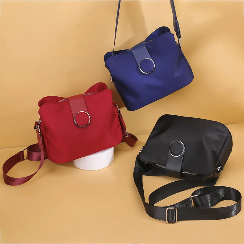 Vintage Nylon Waterproof Shoulder Bag Women Wild Crossbody Bag Simple