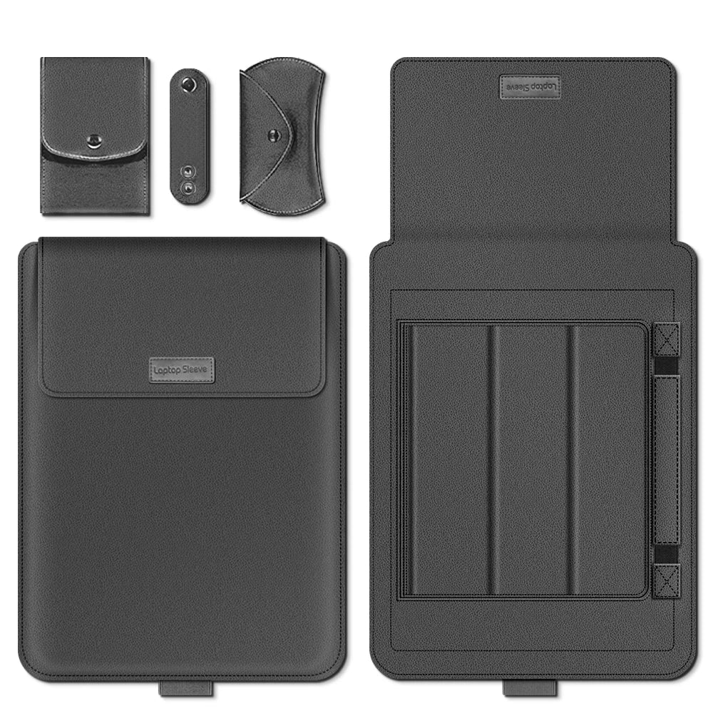 PU Stand Cover For Macbook Pro 16 Case 2023 M3 Laptop Sleeve For