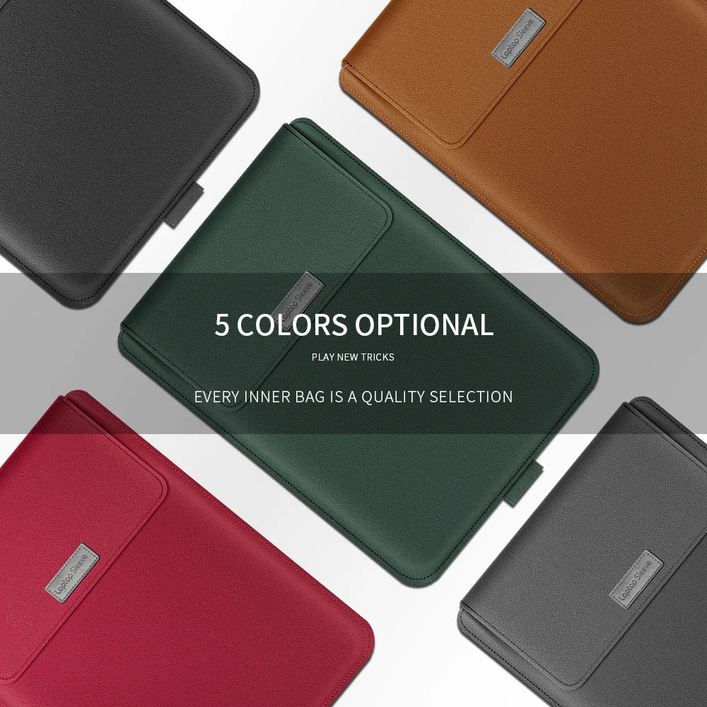 PU Stand Cover For Macbook Pro 16 Case 2023 M3 Laptop Sleeve For