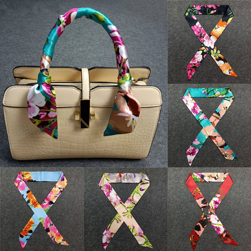 47 Colors Brand Bandana Small Silk Bag Scarf Women Head Hijab Scarf