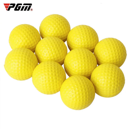 10Pcs Yellow PU Foam Golf Balls Sponge Elastic Indoor Outdoor Practice