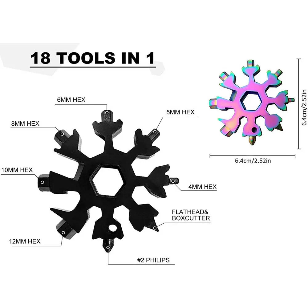 18-in-1 Snowflake Multi Tool Outdoor Camping Travel Camping Adventure