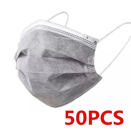 10/50/100/200PCS Disposable Mask Earloop Pink Bule Black White Mouth