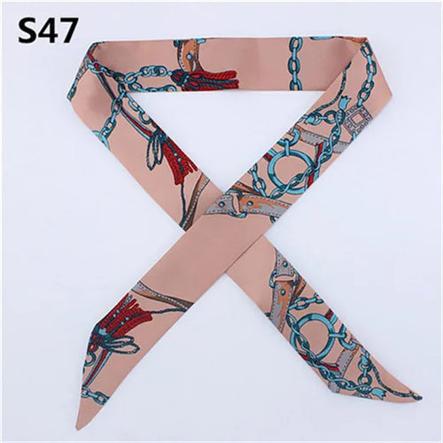 47 Colors Brand Bandana Small Silk Bag Scarf Women Head Hijab Scarf